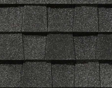 Upclose image of the CertainTeed Landmark Pro shingle in Max Def Pewter