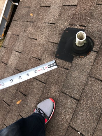 pipe vent boot on a shingle roof