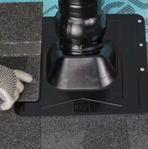 Installing Shingle around the GAF Master Flow Pivot 