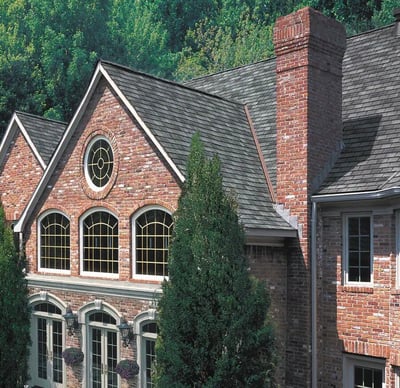 GAF Slateline shingle roof on a large brick home