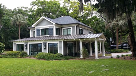 large home with energy efficient roof