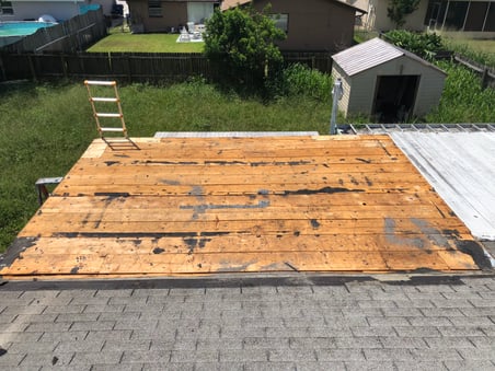 exposed roof wood decking