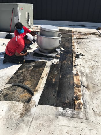commercial roof replacement by RC crew