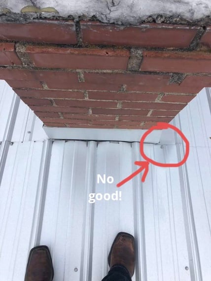 improper screw installation on metal roof