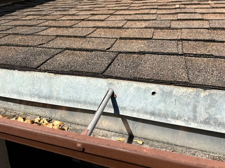gutter spike damage
