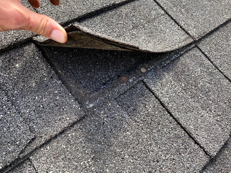 damaged shingle