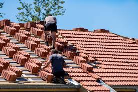 Tile Roof replacement in progress