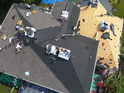 Birds eye view of roof replacement-1