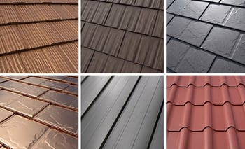 six types and colors of metal roofing 