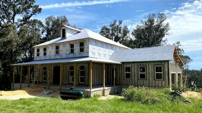 house with ice and water underlayment