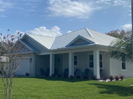 standing seam galvalume metal roof with valleys