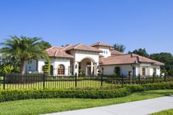 tile roof home with complex valleys