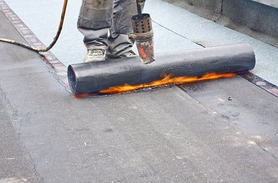 torching mod-bit flat roof roll