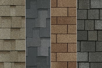 4 styles of asphalt shingles