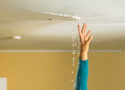 water stains on sheetrock inside a home