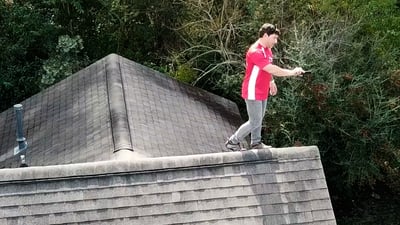 RoofCrafters Estimator doing a roof Inspection