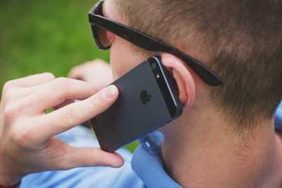 man on a cell phone 