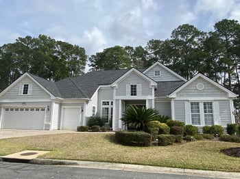 Upgraded architectural shingle on complex roof