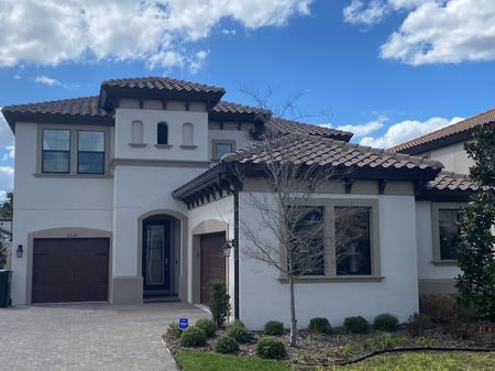 tile roof on a home with multiple hips and valleys