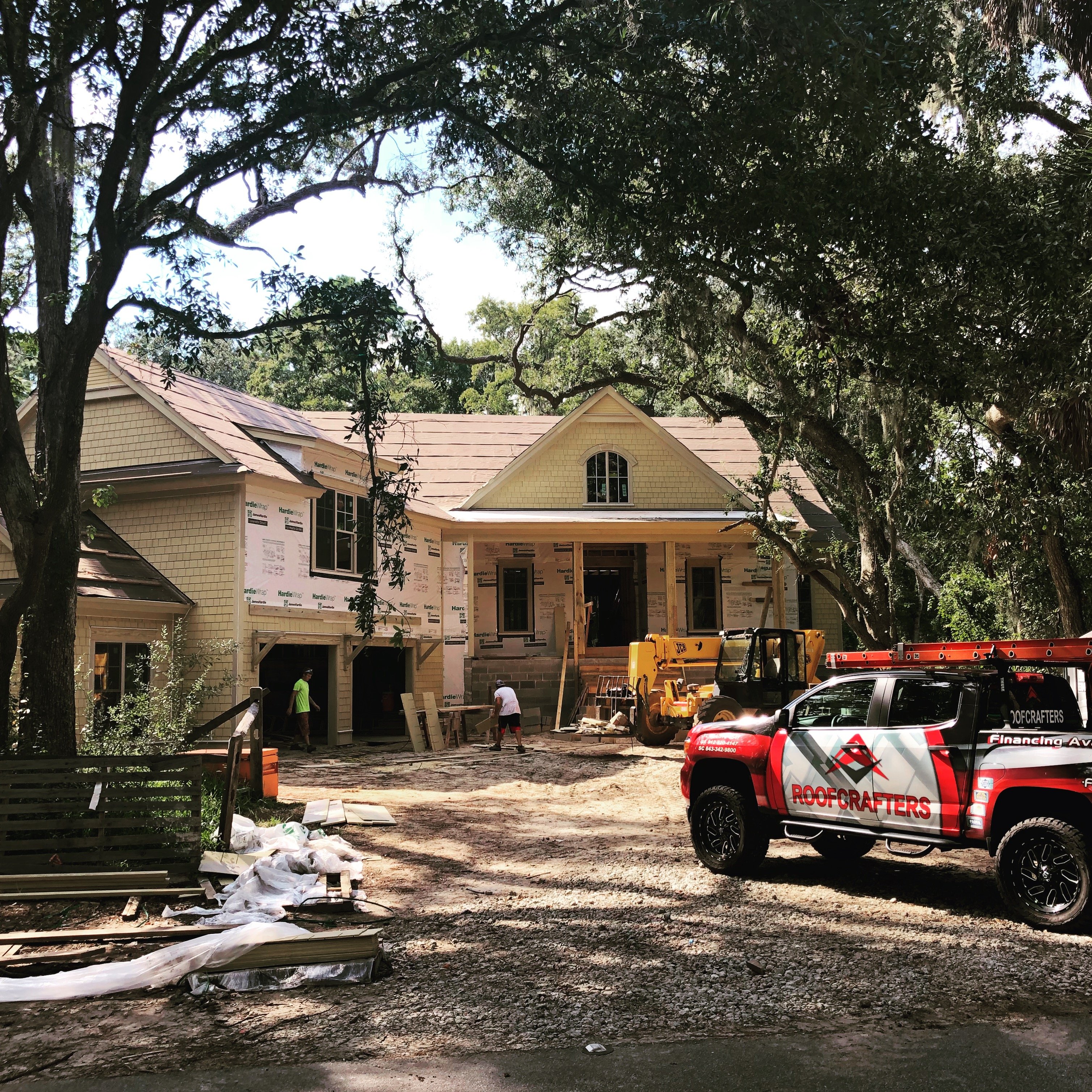 RoofCrafters Truck at prep site