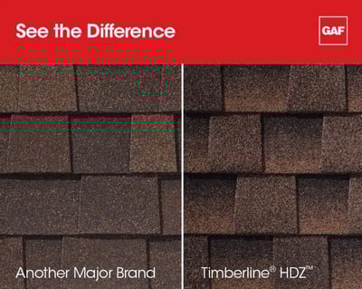 Shingle comparison with GAF Timberline HDZ