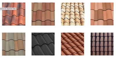 8 different colors for Spanish tile