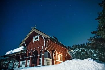 home in winter wonderland