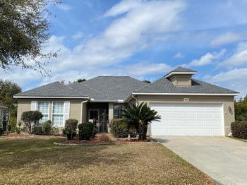 asphalt shingle roof with few valleys