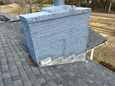 brick chimney without a chimney cap