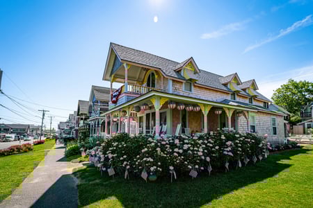 colorful house with new roof