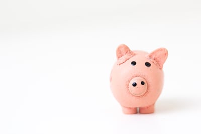 pig depicting saving money