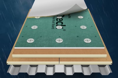 flat roof assembly with gypsum insulation 
