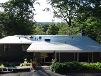 TPO roof on a home with a skylight