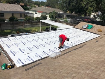 flat roof roofcrafters being repaired