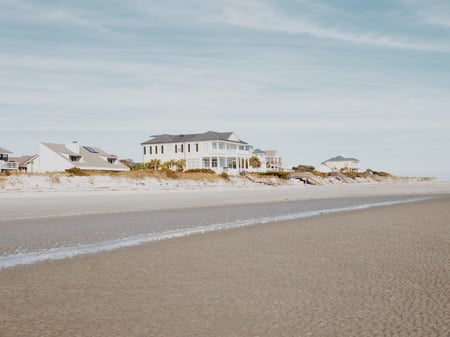 white house on beach