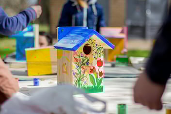 colorful birdhouse