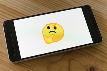 unsure emoji on phone