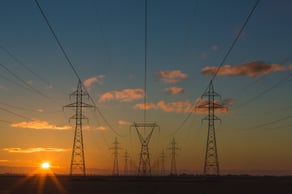 power lines in open field