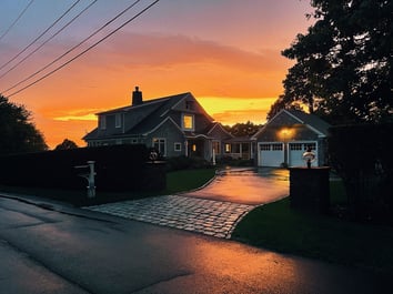 home after summer rain