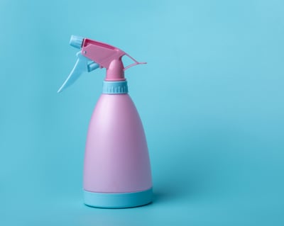 pink and blue pump sprayer