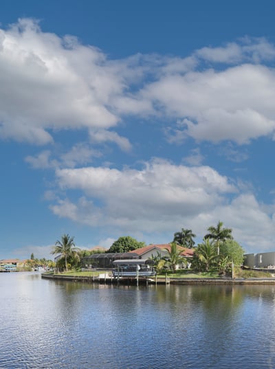 waterfront home in Florida