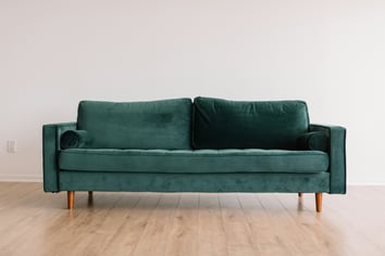 couch on hardwood floor