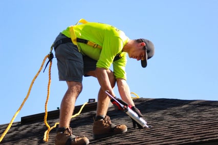 roofer fixing roof