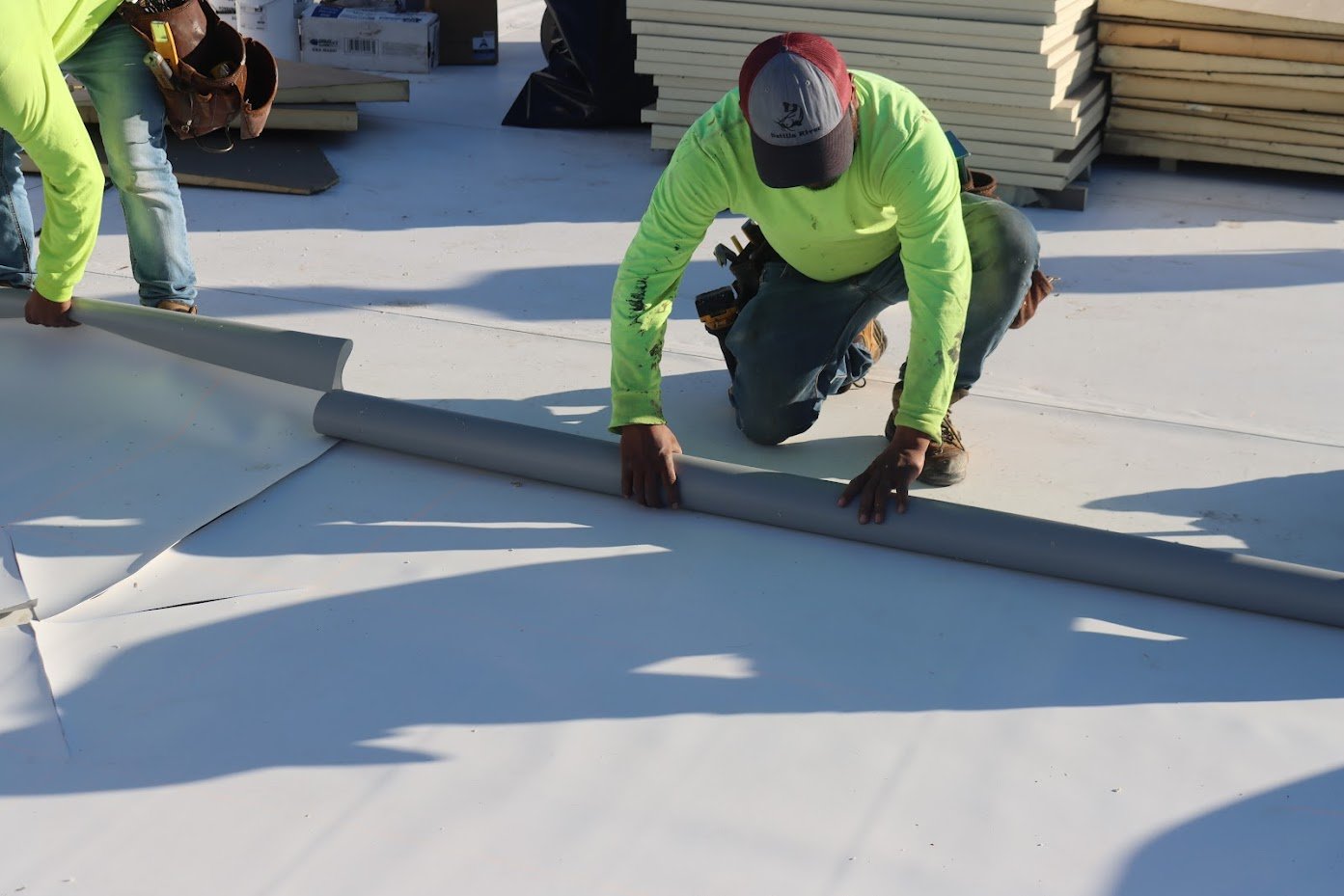 rolled roof installation