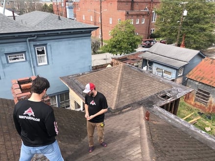 roof inspection in progress