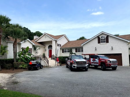 roof replacement with roofcrafters trucks