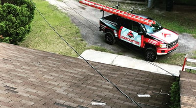roofcrafters truck birds eye view