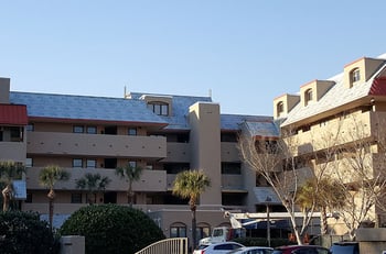 metal commercial roof being replaced