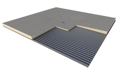 tapered cricket insulation over steel deck