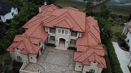 Beautiful Tile roof on a large home